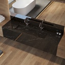Gliese Plus Deep Marble Wall-Hung Washbasin Marquina Marble Side
