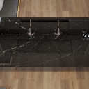 Gliese Plus Deep Marble Wall-Hung Washbasin Marquina Marble Top