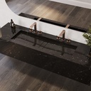 Hatysa Plus Deep Marble Wall-Hung Washbasin Marble Marquina Side