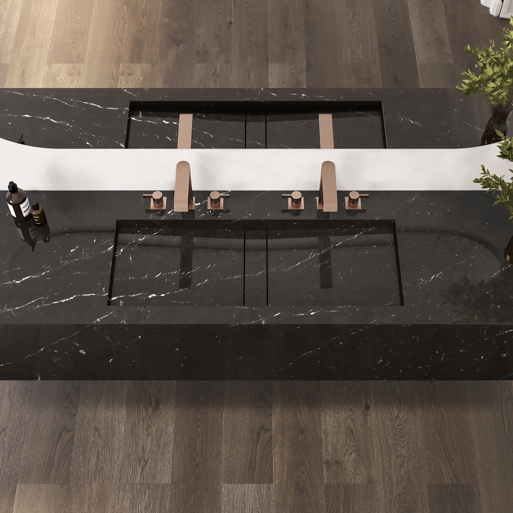 Hatysa Plus Deep Marble Wall-Hung Washbasin Marble Marquina Top
