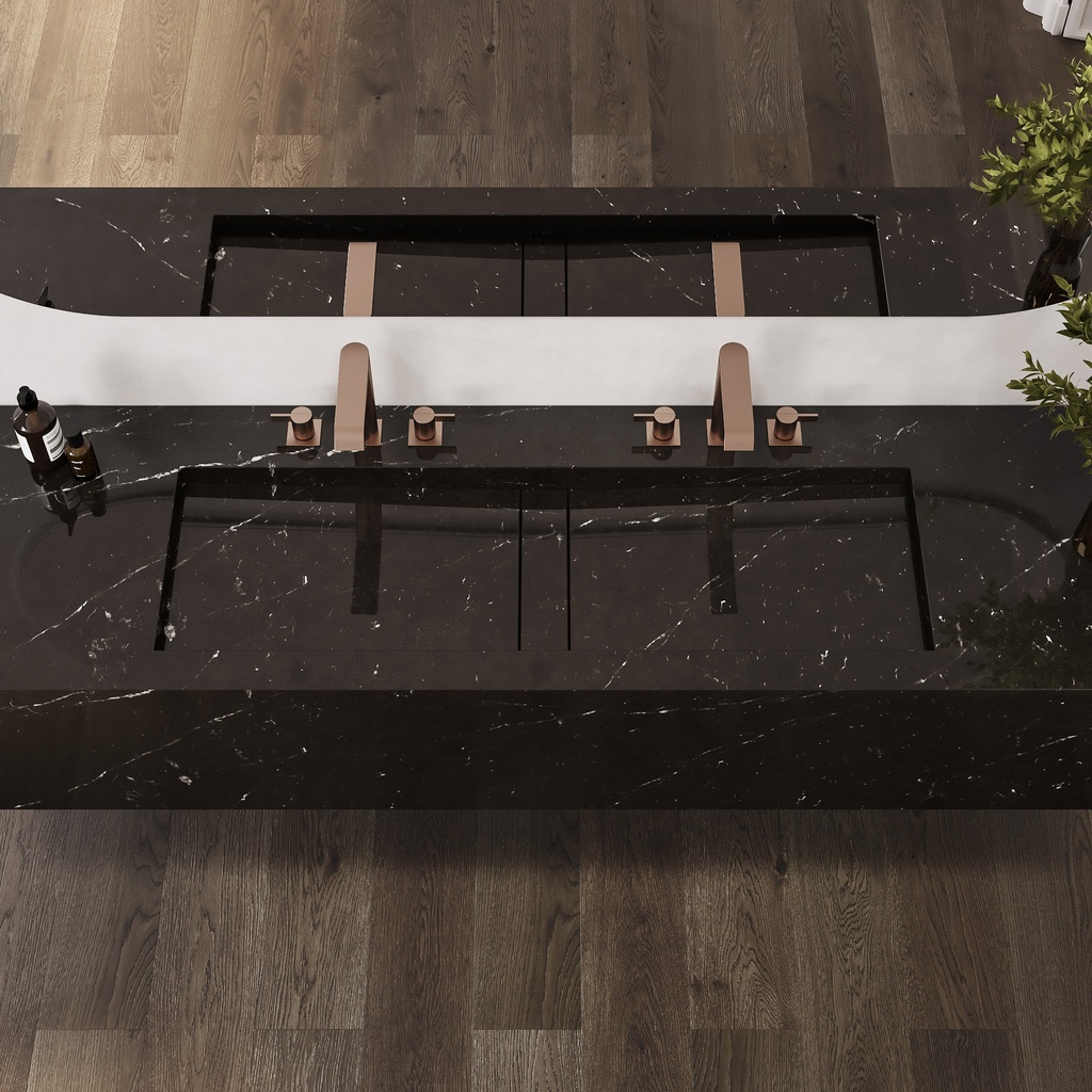 Hatysa Plus Deep Marble Wall-Hung Washbasin Marble Marquina Top