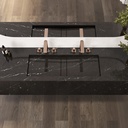Hatysa Plus Deep Marble Wall-Hung Washbasin Marble Marquina Top
