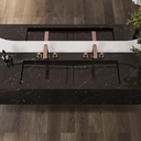 Hatysa Plus Deep Marble Wall-Hung Washbasin Marble Marquina Top