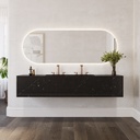 Hatysa Plus Deep Marble Wall-Hung Washbasin Marble Marquina Front