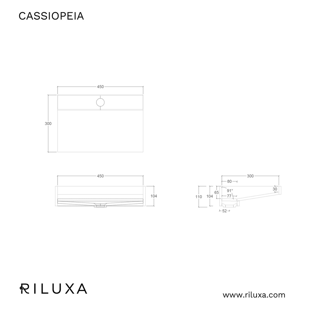 Cassiopeia Corian® Single Countertop Washbasin TD