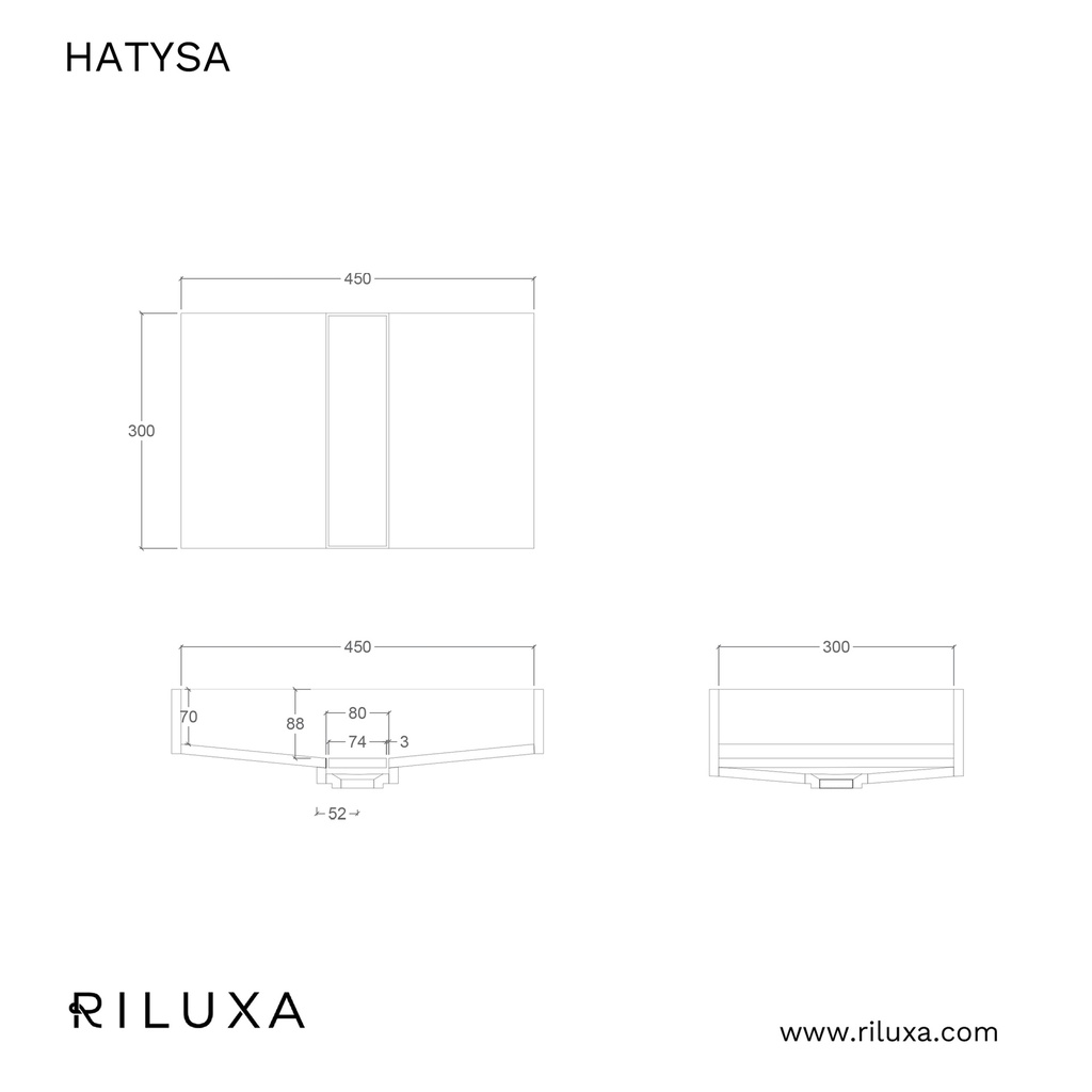 Hatysa Deep Marble Double Wall-Hung Washbasin | Luxe Size TD