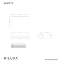 Sagitta Slim Travertine Single Wall-Hung Washbasin TD