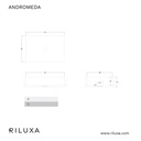 Andromeda Plus Slim Travertine Wall-Hung Washbasin TD