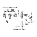 Montblanc Concealed Two Handle Basin Mixer Tap - 28330001 - Tres TD
