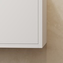 Gaia Classic Edge Freestanding Vanity Unit with Corian® Basin | 2 Stacked Drawers RAL 9016