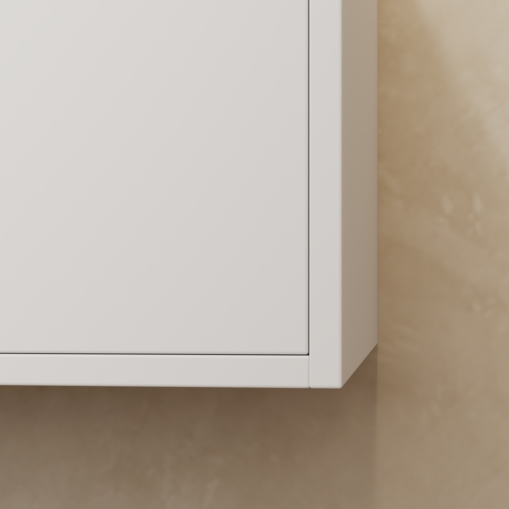 Gaia Classic Edge Freestanding Vanity Unit with Corian® Basin | 3 Stacked Drawers RAL 9016