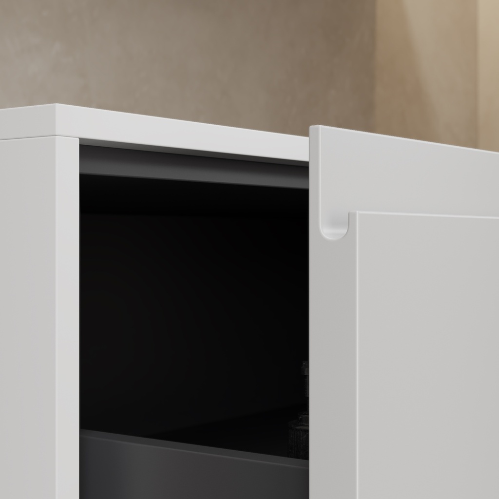 Gaia Classic Freestanding Vanity Unit with Corian® Basin | 2 Stacked Drawers Standard