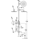 Concealed 3-way Shower Tap ⌀30cm - 26237302 Tres TD