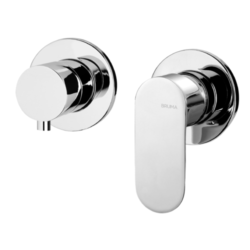 Concealed horizontal single lever mixer, with 2 outlets - 1941600 - Bruma
