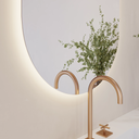 Stella Backlit Oval Mirror in Vertical Format Detail