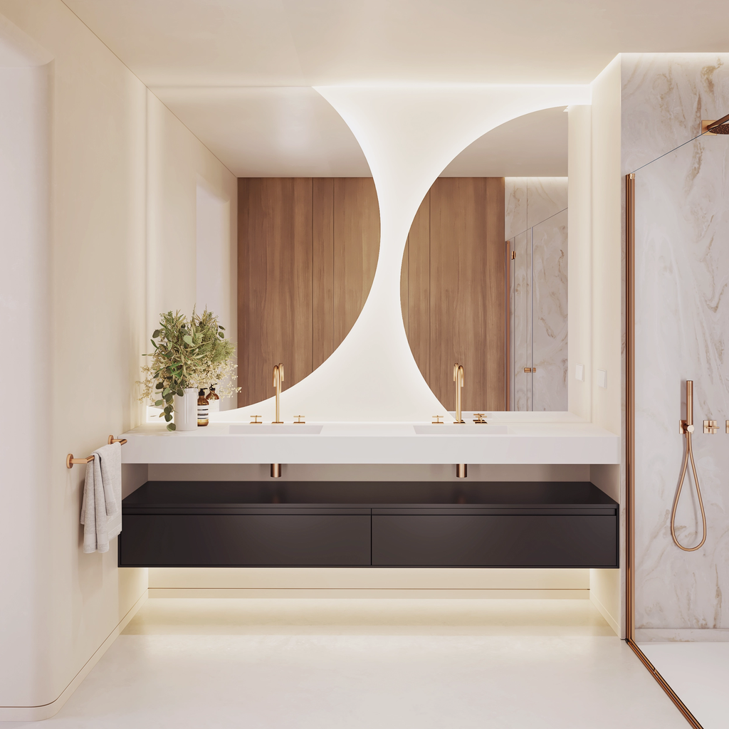 Alba Semi-Circle Backlit Mirror Double Overview