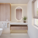 Stella Backlit Oval Mirror in Vertical Format Overview