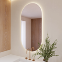 Stella Backlit Oval Mirror in Vertical Format Right