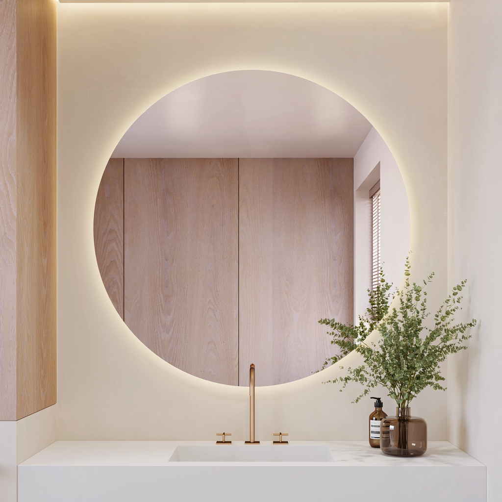 Zenith Round Backlit Mirror Front