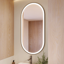 Elios Front & Backlit Oval Mirror Right
