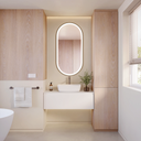 Elios Front & Backlit Oval Mirror Overview