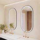 Elios Front & Backlit Oval Mirror Double Right