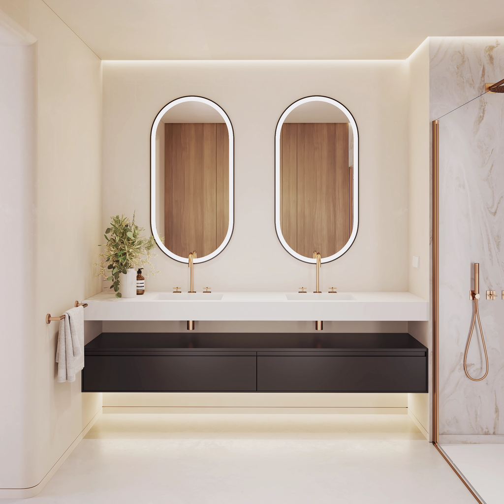 Elios Front & Backlit Oval Mirror Double Overview