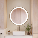 Selene Front and Backlit Round Mirror Front
