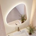 Opal Asymmetric Backlit Mirror Top