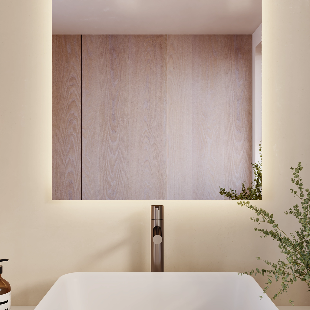 Halo Vertical Backlit Mirror NO Buttons