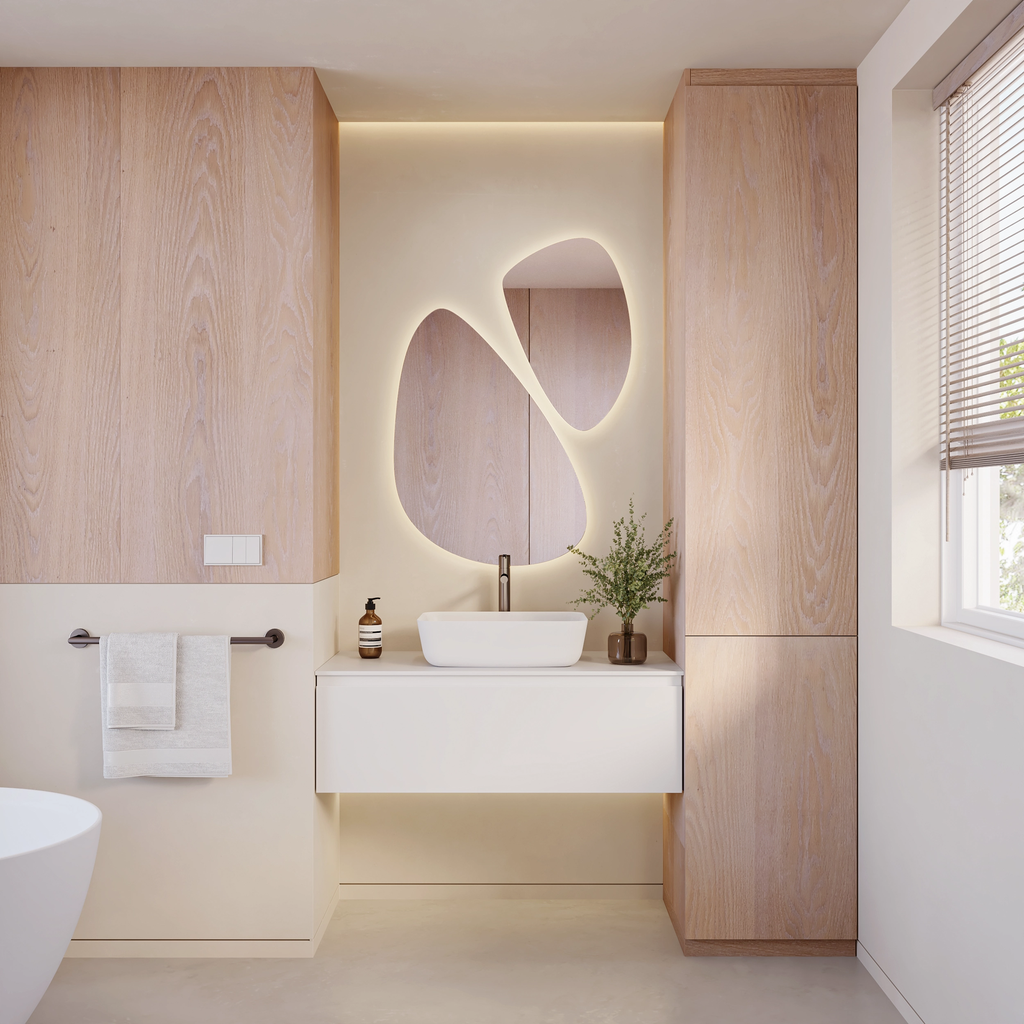 Elara Pebble Backlit Mirror 2 Overview