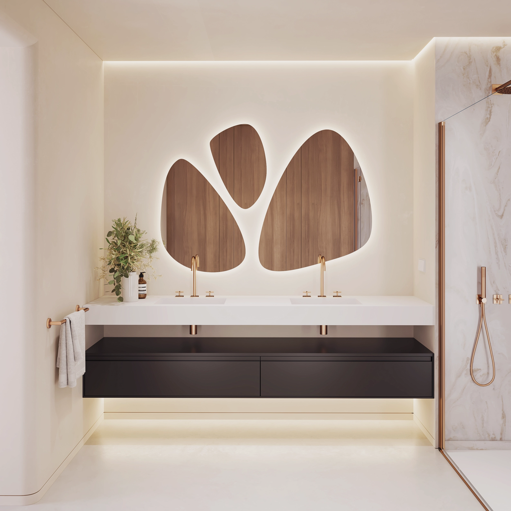 Elara Pebble Backlit Mirror 3 Overview