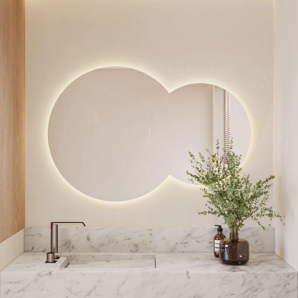 Eclipse Round Backlit Mirror Front
