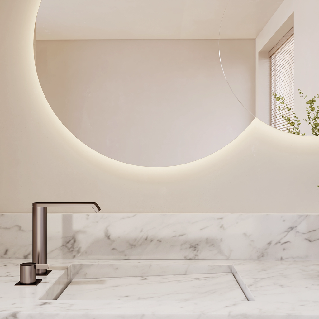Eclipse Round Backlit Mirror NO Buttons