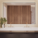 Atlas Backlit Mirror with Metal Frame | Horizontal Double Front