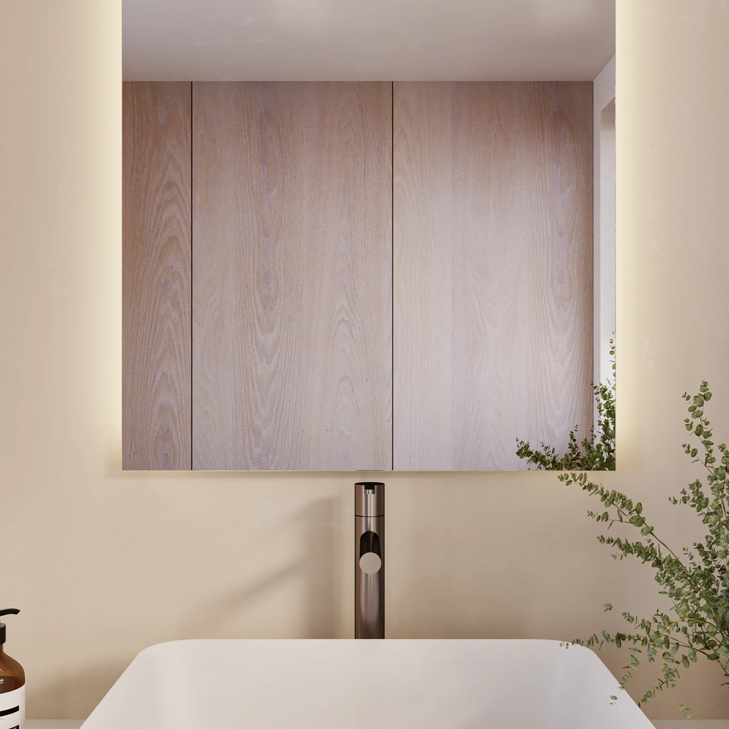 Astro Floating Backlit Mirror in Vertical Format NO Buttons