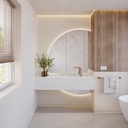 Horizon Half Circle Backlit Mirror P1 overview