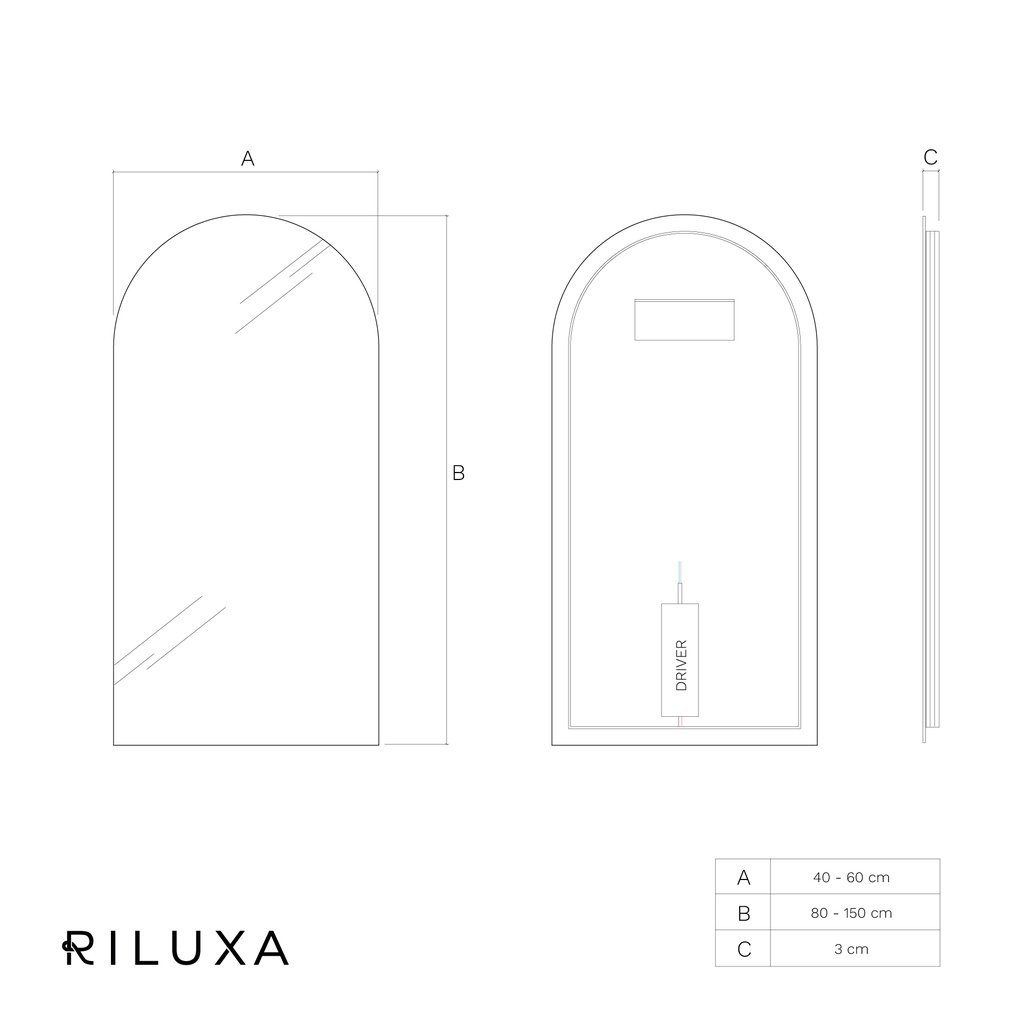 Nova Arched Backlit Mirror TD