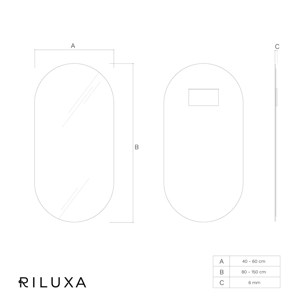 Stella Vertical Oval Mirror TD