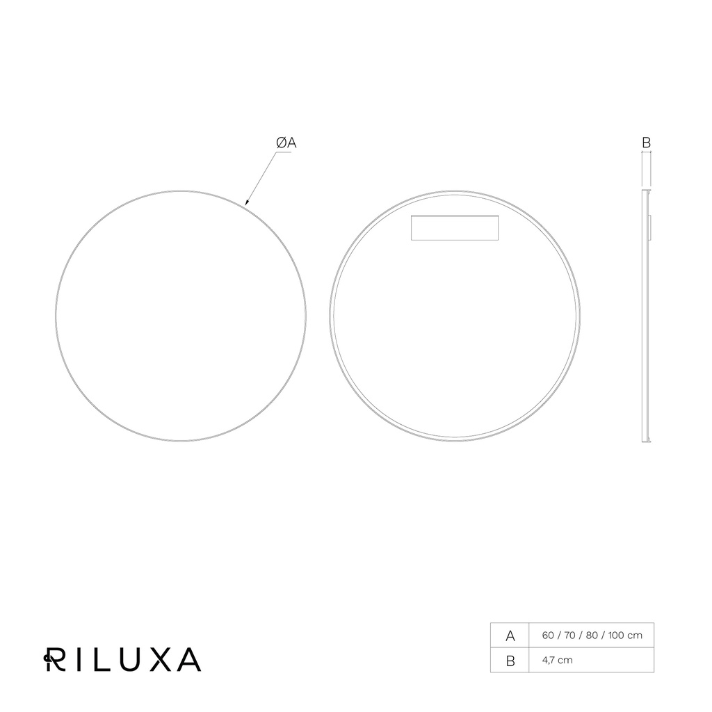 Vega Round Mirror with Black Frame TD