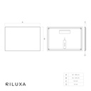 Atlas Horizontal Backlit Mirror with Black Frame TD