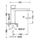 Deck-Mounted Single Lever Washbasin Tap - 22110402 Tres TD