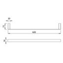 Cubis Towel Rail 60cm - 1760001 - Bruma TD