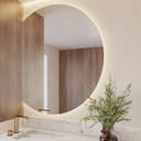 Luna Half Moon Backlit Mirror P1 Side