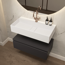 Lavatera Wall-Mounted Washbasin 80cm Side