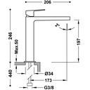 Deck-Mounted Single Lever Washbasin Tap - 22120401 Tres TD