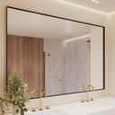 Atlas Horizontal Mirror with Black Frame Double Top