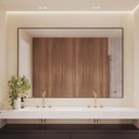 Atlas Horizontal Mirror with Black Frame Double Front