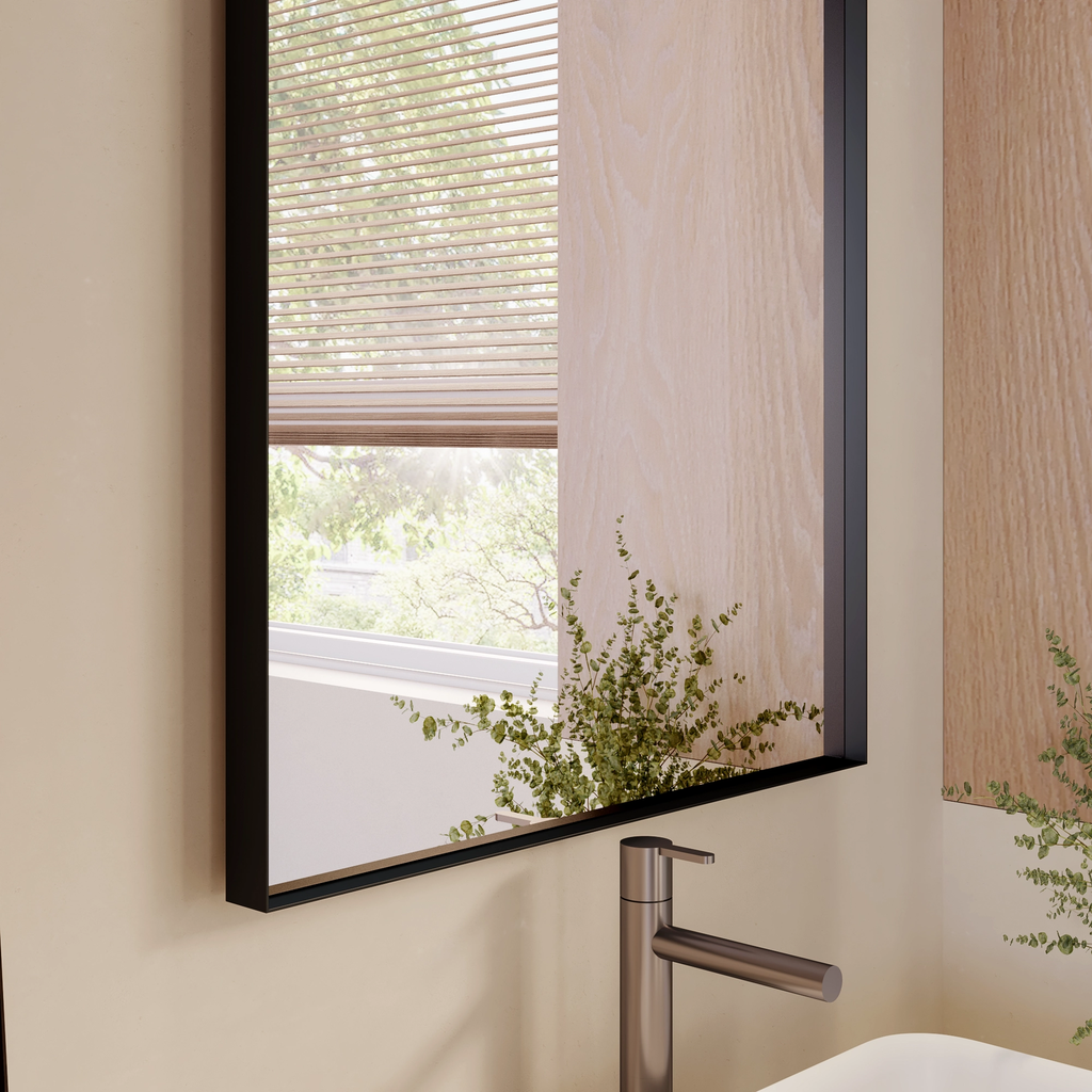 Atlas Vertical Mirror with Black Frame Detail