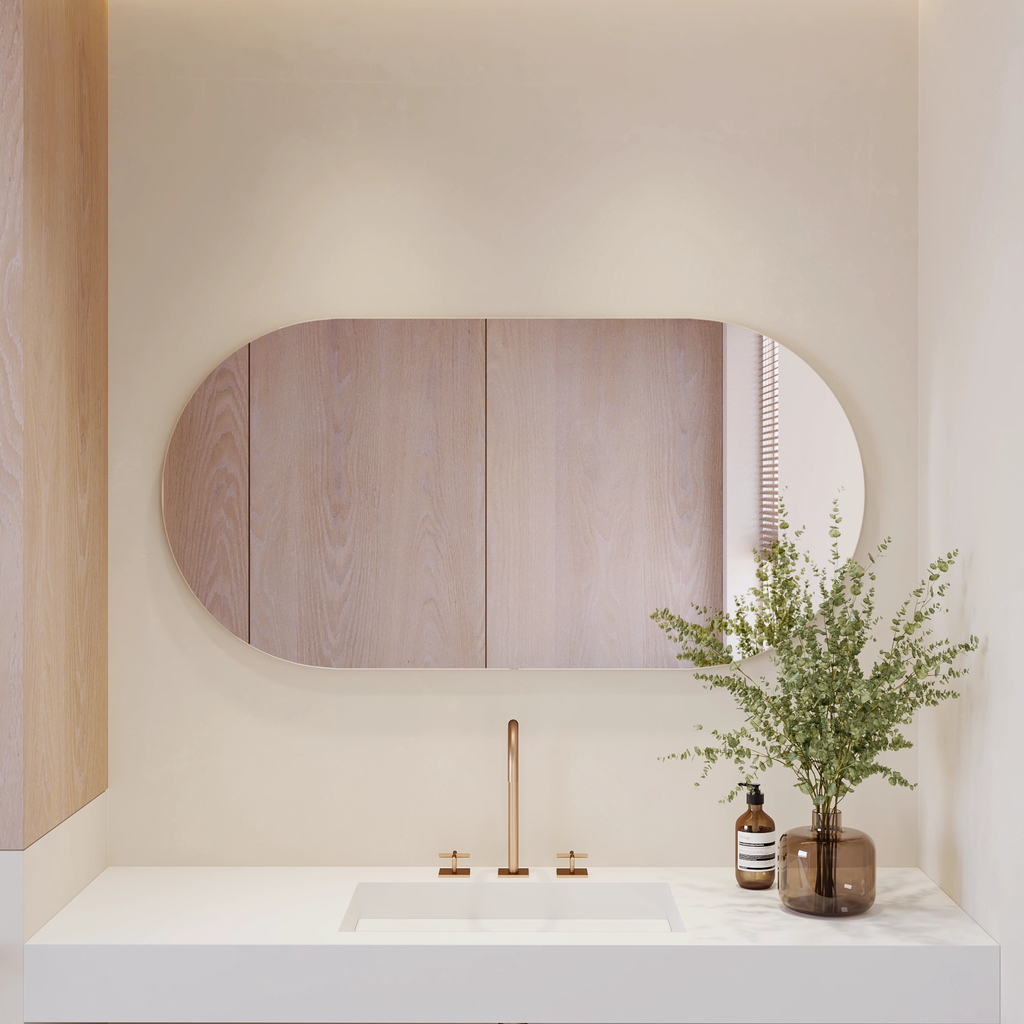 Stella Horizontal Oval Mirror Front